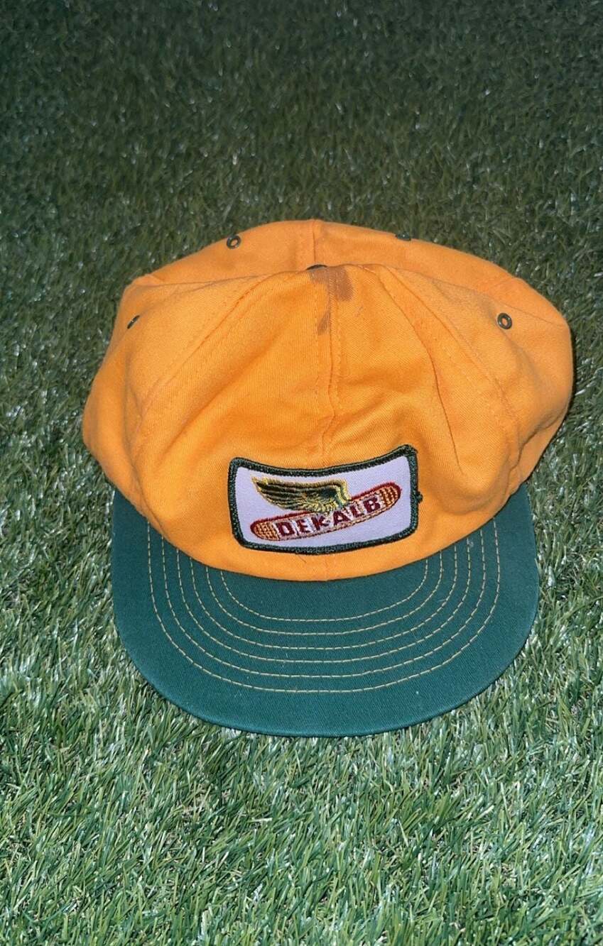 Vintage DeKalb Seed Agricultural Snapback Trucker Hat